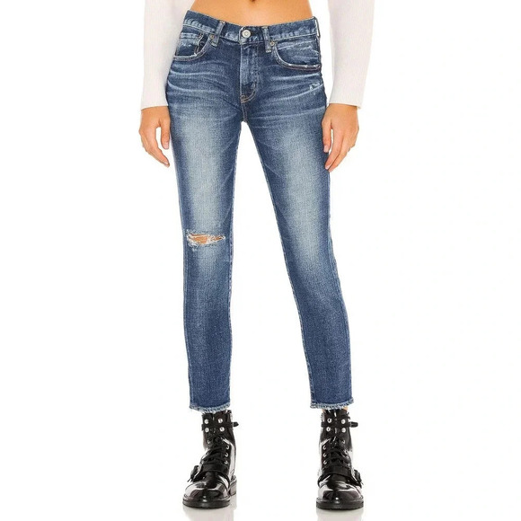 MOUSSY VINTAGE Falkner Skinny Denim Jeans Dark Blue Size 26 - Picture 1 of 8